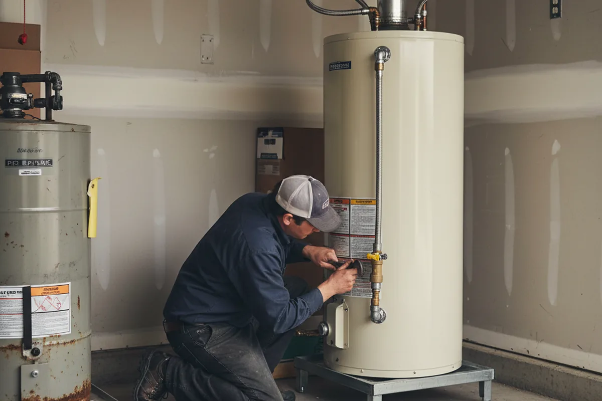 Water heater and shutoff valve replacement in Pilot Hill